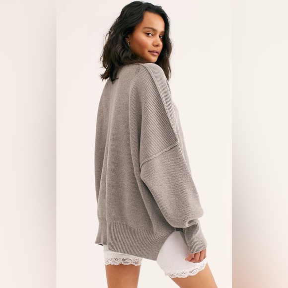 Free People Easy Street Ribbed Oversized Sweater Tunic - Picture 6 of 11